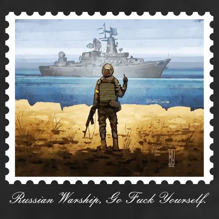 Ukraine Stamp Russian Warship Go F Yourself Island Of Heroes Ukrainian Adult Drive Performance Visor