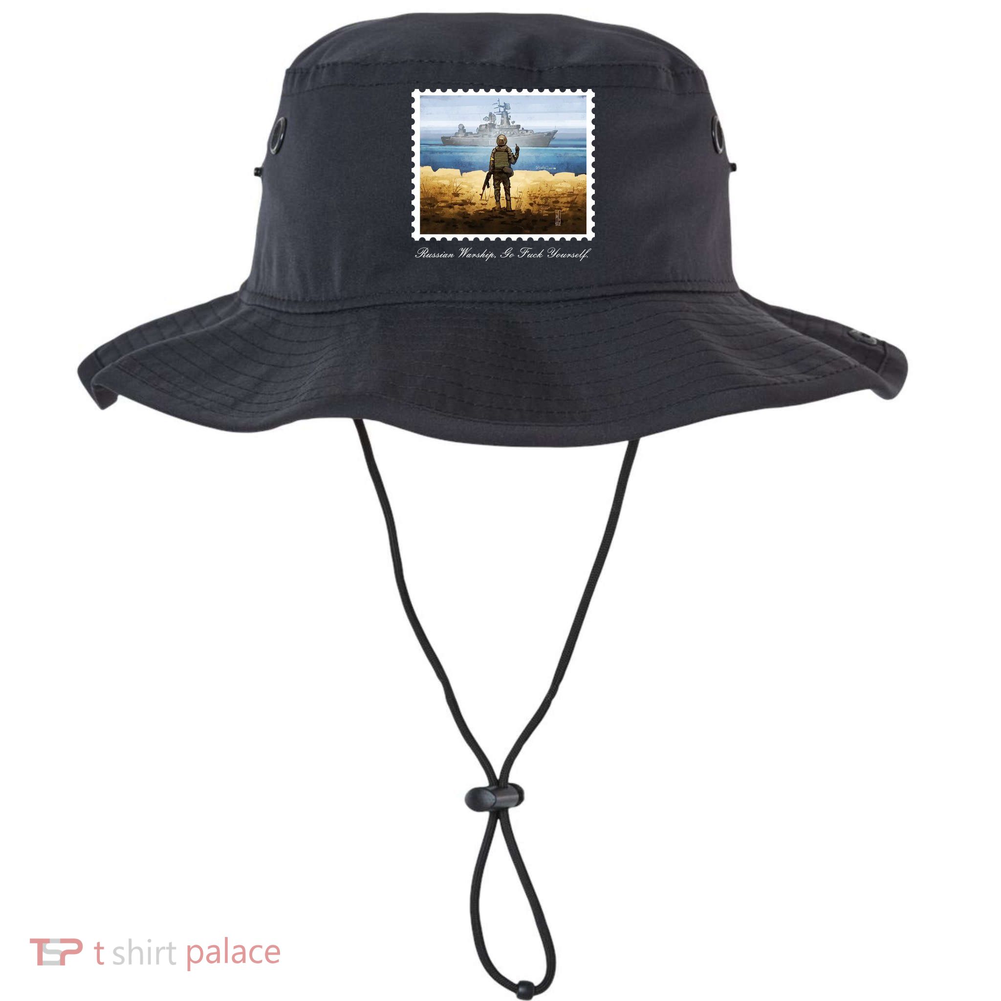 Ukraine Stamp Russian Warship Go F Yourself Island Of Heroes Ukrainian Bucket Hat