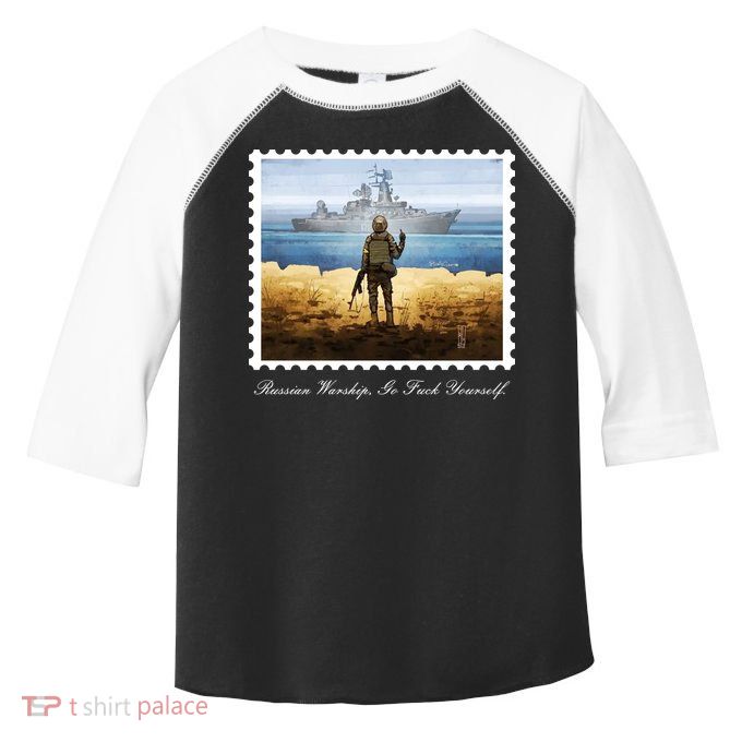 Ukraine Stamp Russian Warship Go F Yourself Island Of Heroes Ukrainian Toddler Fine Jersey T-Shirt