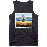 Ukraine Stamp Russian Warship Go F Yourself Island Of Heroes Ukrainian Tank Top