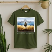 Ukraine Stamp Russian Warship Go F Yourself Island Of Heroes Ukrainian T-Shirt