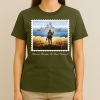 Ukraine Stamp Russian Warship Go F Yourself Island Of Heroes Ukrainian T-Shirt