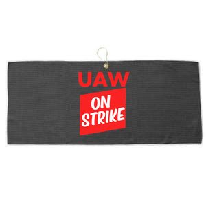 UAW Strike Red United Auto Workers Picket Sign Large Microfiber Waffle Golf Towel