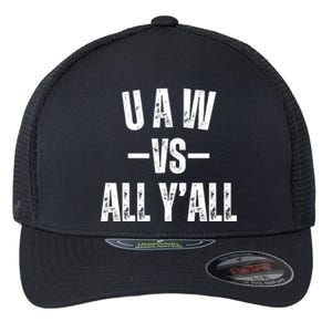 Uaw Strike Red United Auto Workers Picket Sign Design Flexfit Unipanel Trucker Cap