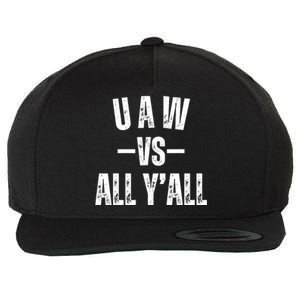 Uaw Strike Red United Auto Workers Picket Sign Design Wool Snapback Cap