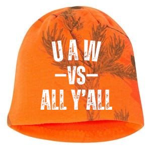 Uaw Strike Red United Auto Workers Picket Sign Design Kati - Camo Knit Beanie