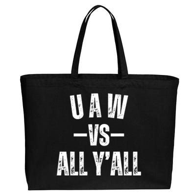 Uaw Strike Red United Auto Workers Picket Sign Design Cotton Canvas Jumbo Tote