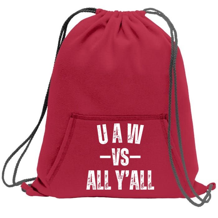 Uaw Strike Red United Auto Workers Picket Sign Design Sweatshirt Cinch Pack Bag