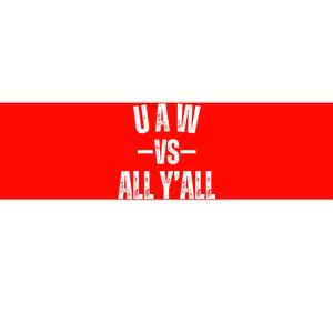 Uaw Strike Red United Auto Workers Picket Sign Design Bumper Sticker