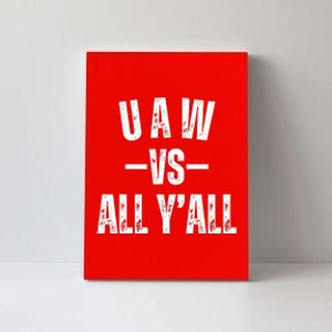 Uaw Strike Red United Auto Workers Picket Sign Design Canvas