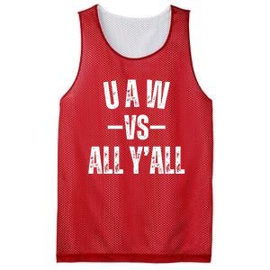 Uaw Strike Red United Auto Workers Picket Sign Design Mesh Reversible Basketball Jersey Tank