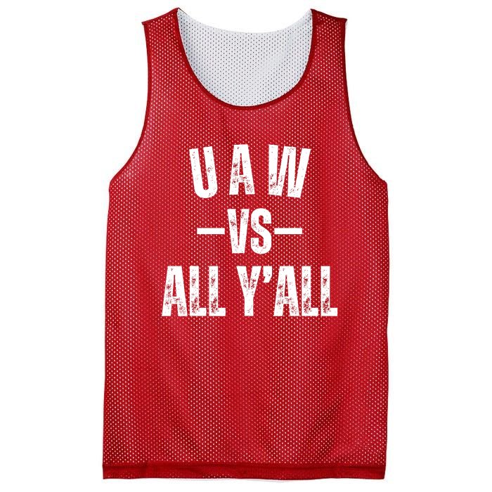 Uaw Strike Red United Auto Workers Picket Sign Design Mesh Reversible Basketball Jersey Tank