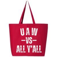 Uaw Strike Red United Auto Workers Picket Sign Design 25L Jumbo Tote