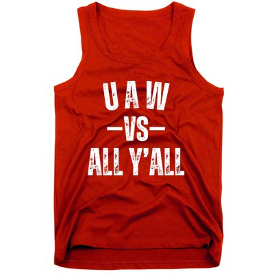 Uaw Strike Red United Auto Workers Picket Sign Design Tank Top