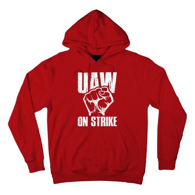 UAW Strike Red United Auto Workers Picket Sign Hoodie