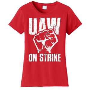 UAW Strike Red United Auto Workers Picket Sign Women's T-Shirt