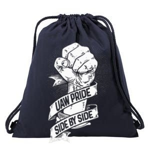 UAW Strike Red United Auto Workers Picket Sign Drawstring Bag