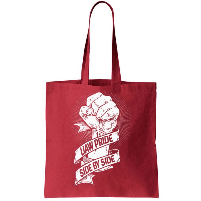 UAW Strike Red United Auto Workers Picket Sign Tote Bag