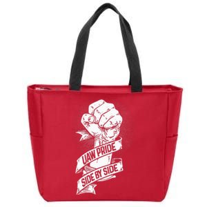 UAW Strike Red United Auto Workers Picket Sign Zip Tote Bag