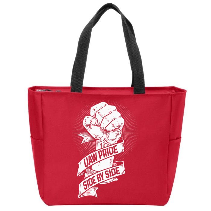 UAW Strike Red United Auto Workers Picket Sign Zip Tote Bag