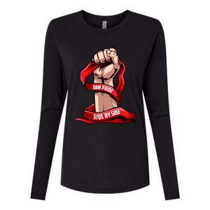 Uaw Strike Red United Womens Cotton Relaxed Long Sleeve T-Shirt