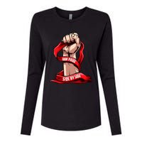 Uaw Strike Red United Womens Cotton Relaxed Long Sleeve T-Shirt