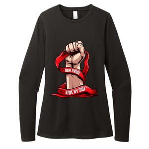 Uaw Strike Red United Womens CVC Long Sleeve Shirt