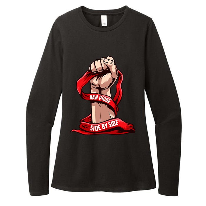 Uaw Strike Red United Womens CVC Long Sleeve Shirt