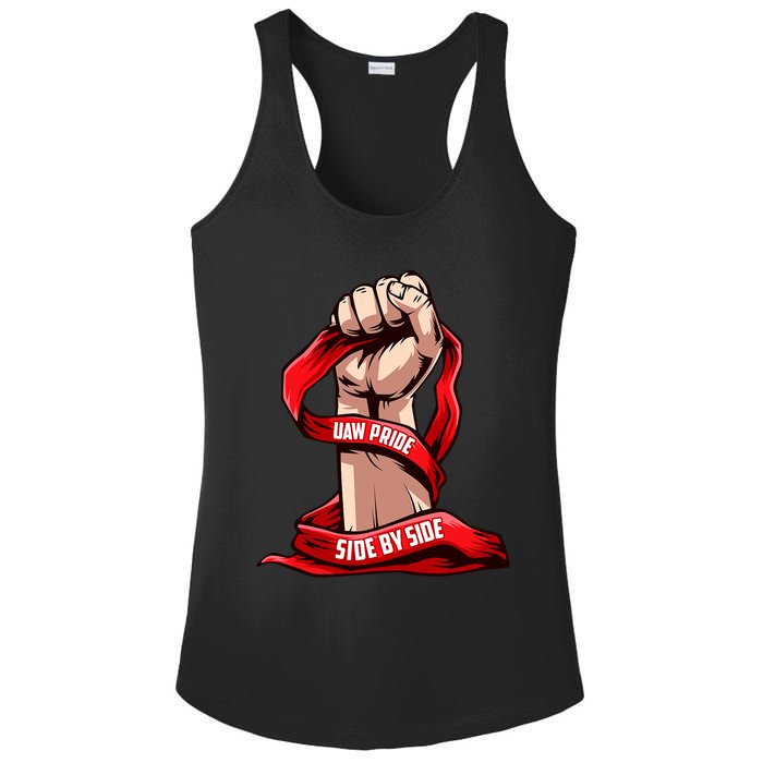 Uaw Strike Red United Ladies PosiCharge Competitor Racerback Tank