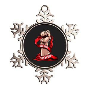 Uaw Strike Red United Metallic Star Ornament