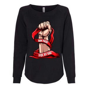 Uaw Strike Red United Womens California Wash Sweatshirt