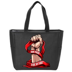 Uaw Strike Red United Zip Tote Bag