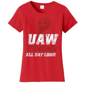 UAW Strike Red Tee_ United Auto Workers Union UAW Strong Trending Design Women's T-Shirt