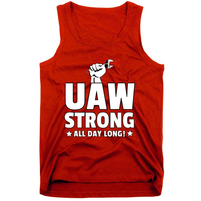 UAW Strike Red United Auto Workers Union UAW Strong Design Tank Top