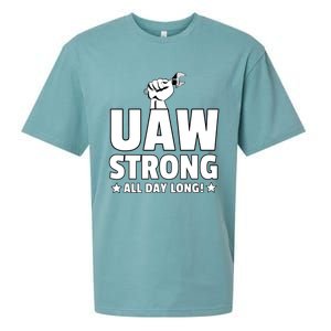 UAW Strike Red United Auto Workers Union UAW Strong Design Sueded Cloud Jersey T-Shirt