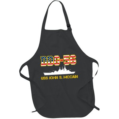 USS John McCain DDG-56 USA Flag Apron