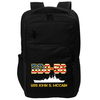 USS John McCain DDG-56 USA Flag Impact Tech Backpack