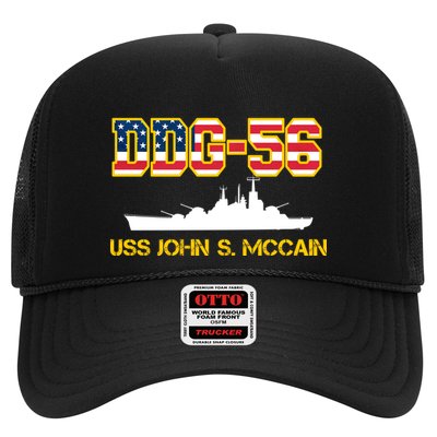 USS John McCain DDG-56 USA Flag Trucker Hat