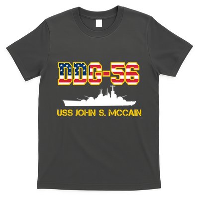 USS John McCain DDG-56 USA Flag T-Shirt