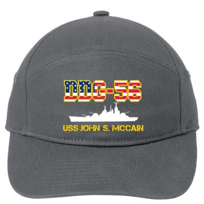 USS John McCain DDG-56 USA Flag 7-Panel Snapback Hat
