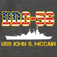 USS John McCain DDG-56 USA Flag Vector Backpack