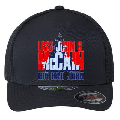 USS John S. McCain Big Bad John Flexfit Unipanel Trucker Cap