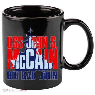 USS John S. McCain Big Bad John 11oz C Handle Ceramic Mug