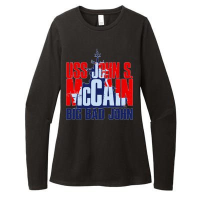 USS John S. McCain Big Bad John Womens CVC Long Sleeve Shirt