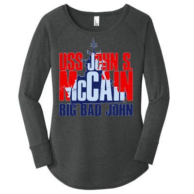 USS John S. McCain Big Bad John Women's Perfect Tri Tunic Long Sleeve Shirt