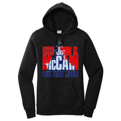 USS John S. McCain Big Bad John Women's Pullover Hoodie