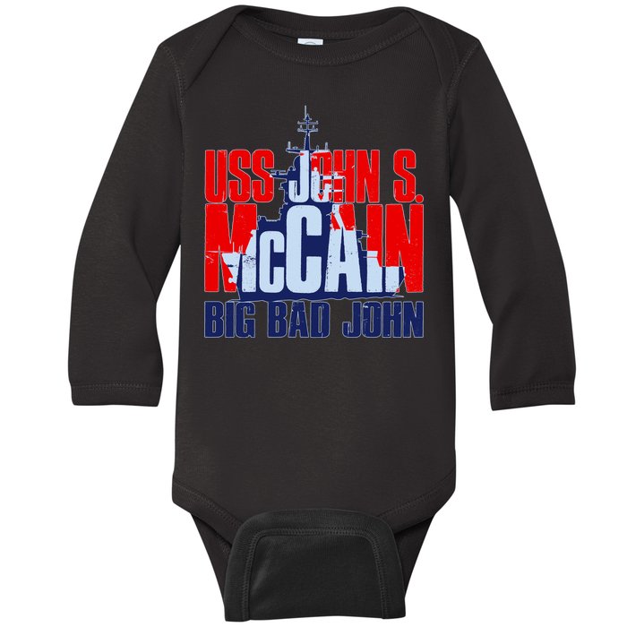 USS John S. McCain Big Bad John Baby Long Sleeve Bodysuit