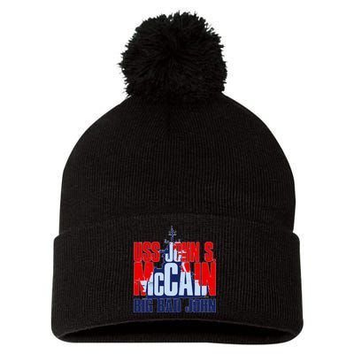 USS John S. McCain Big Bad John Pom Pom 12in Knit Beanie