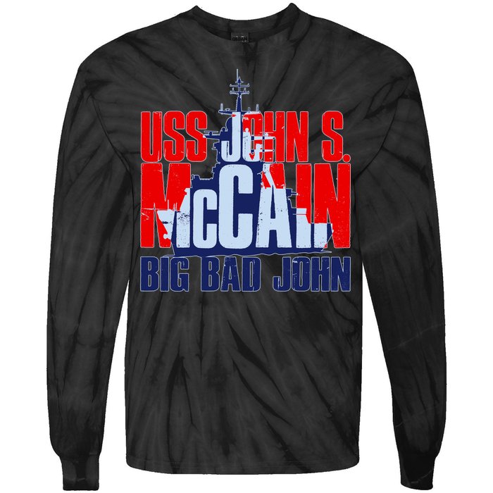 USS John S. McCain Big Bad John Tie-Dye Long Sleeve Shirt