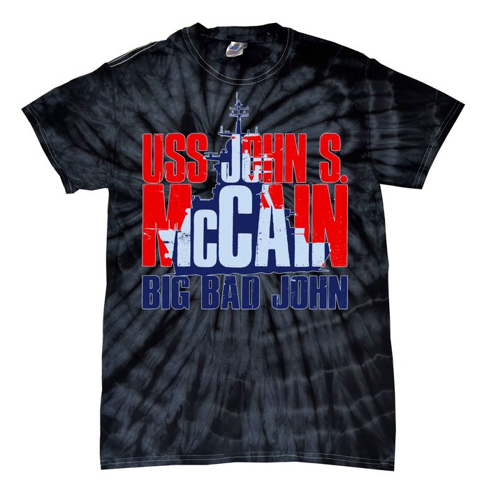 USS John S. McCain Big Bad John Tie-Dye T-Shirt